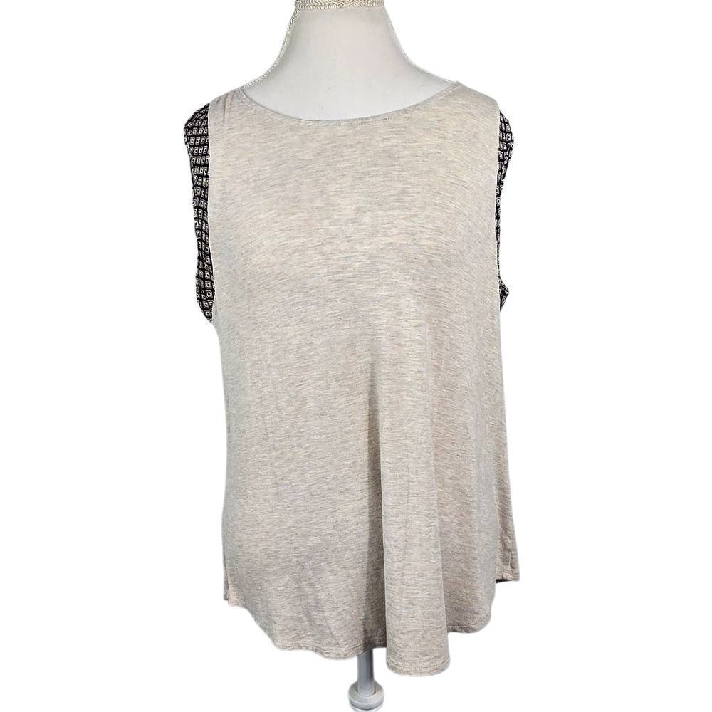 W5 Anthropolgie Cream Tank Sleeveless Blouse Size Xl
